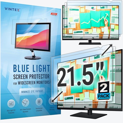 2-Pack 21.5 Inch Anti-Scratch Blue Light Blocking Screen Protector for Monitors - Picture 3 of 11