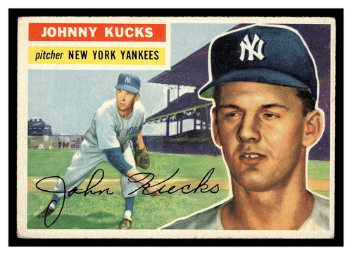 Johnny Kucks [Gray Back] #88 1956 Topps card