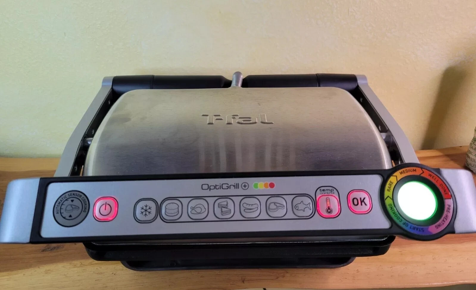 T-Fal OptiGrill Model 8356s1 Stainless Steel Electric Meat Grill Missng DripTray
