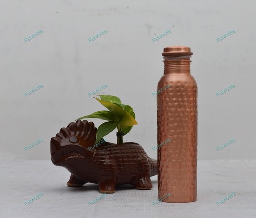 Martelé Cuivre Signifiait Pour Eau Potable Bouteille Ayurveda Et Yoga