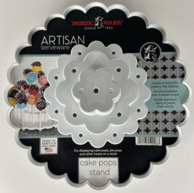 Nordic Ware 3 Tiered Cake Pop Display Stand - Holds Over 36 Pops - Brand New