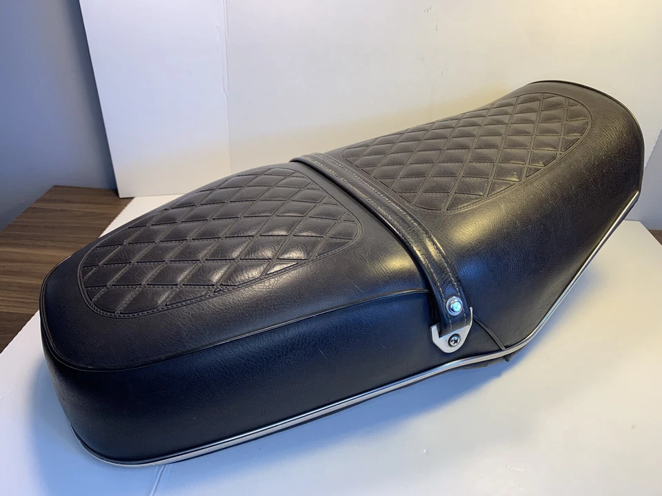 Asiento doble de motocicleta Honda CB VINTAGE negro genuino ¡Bonito! Foto 2 de 4