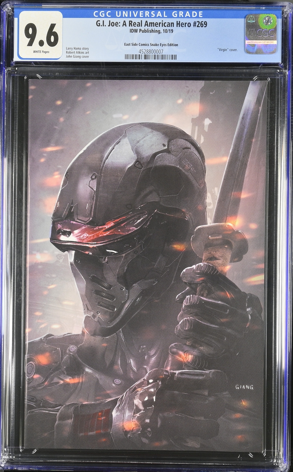 G.I. Joe: A Real American Hero 269 CGC 9.6 Giang Snake Eyes Variant