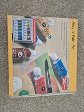 24 Piece Acrylic Paint Set 18ml Tubes Art Craft Painting Kit NEW Sealed