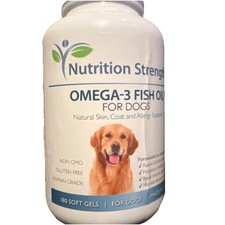 Nutrition Strength Omega 3 Fish Oil for DOGS, 180 softgels, 02/2026