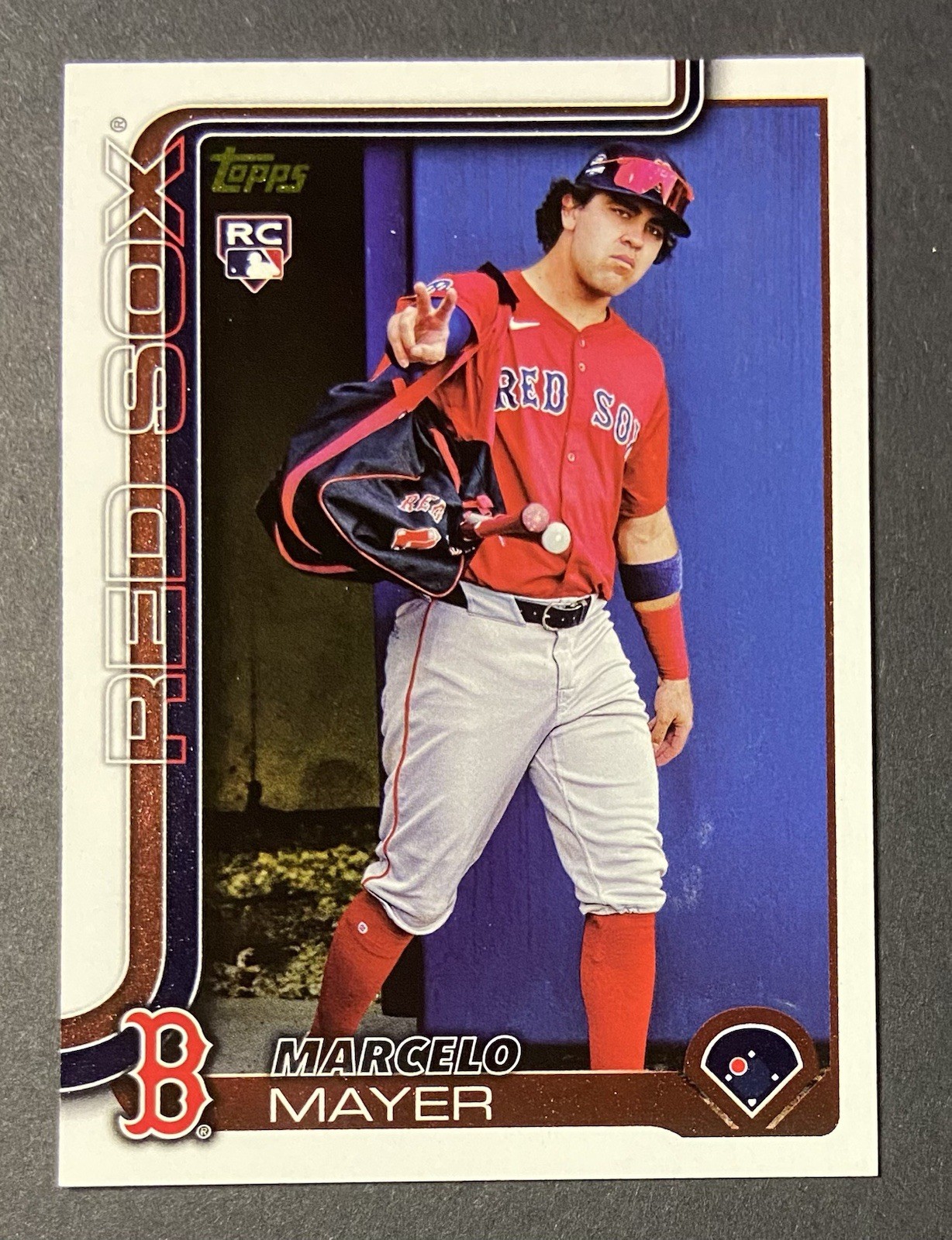 2025 Topps Update Marcelo Mayer Golden Mirror US105 Rookie Card Boston Red Sox