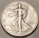 1933 S WALKING LIBERTY SILVER HALF CHOICE AU / BU