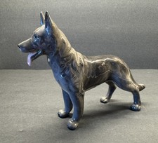 Vintage Porcelain German Shepherd Dog Figurine, Japan