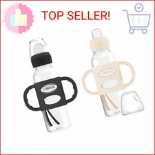 Dr. Brown's Milestones Narrow Sippy Spout Bottle with 100 Silicone Handles, Eas