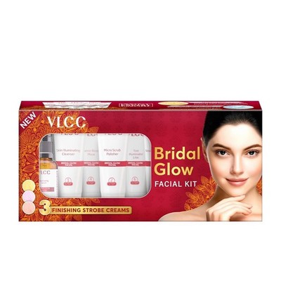 VLCC Bridal Glow Facial Kit - 49g, mit Hyaluronsäure, Niacinamid & Vitamin C