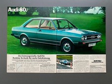 Der leistungsstarke Audi 80 Oldtimer 1975 Vintage Ad Werbung Reklame R52