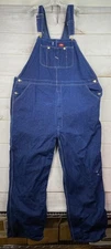 Dickies Bib Overalls Mens 50x30 Dark Wash Jeans Carpenter Farmer Ranch Workwear