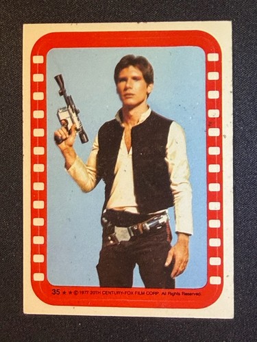 1977 Topps Star Wars Stickers #35 Han Solo (Harrison Ford) — TAG (grade unconfirmed)