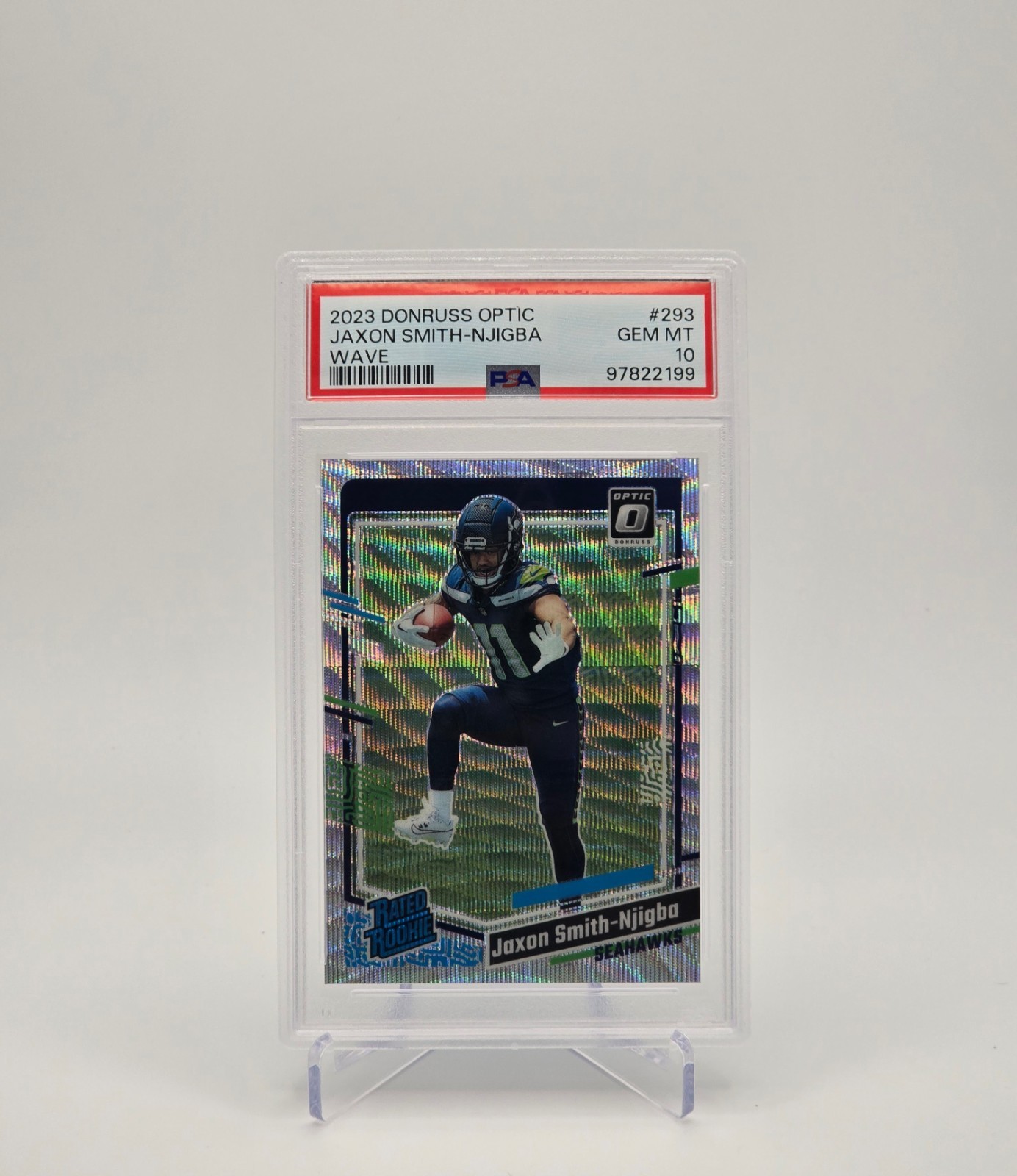 2023 Panini Donruss Optic Jaxon Smith-Njigba #293 Rated Rookie Wave Prizm /300