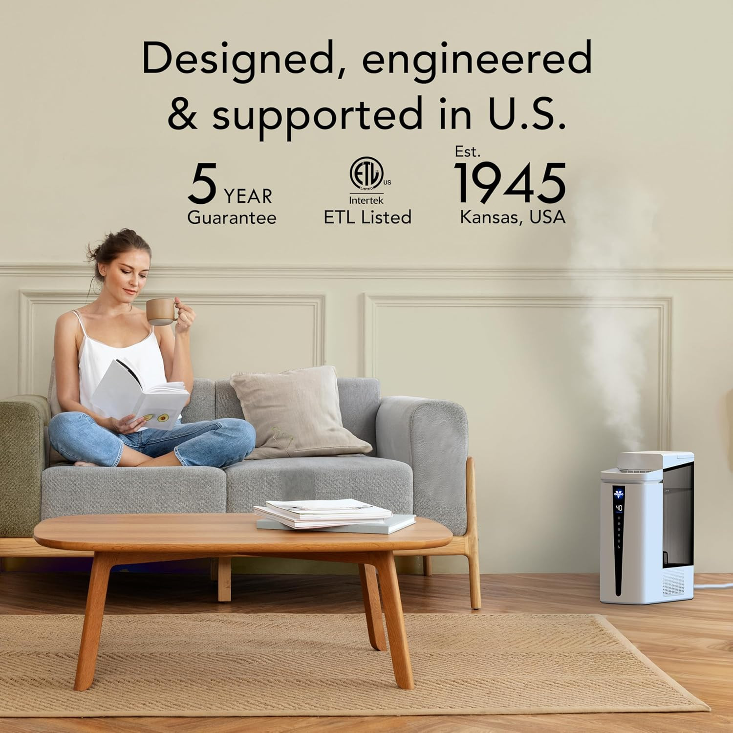 MISTIC 8 Ultrasonic Humidifier with Aromatherapy & Auto Control