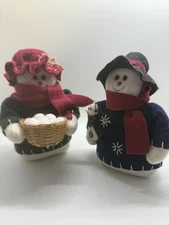 Designers at Crazy Mountain Snowman Couple – Handmade Felt Christmas Decor