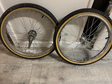 Vintage80s Bmx Steel Wheel Set 20x1.75 Chrome 36 Spoke Old School Bmx Racing
