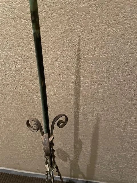 De colección 42" Cobre Pararrayos Hierro Soporte Retorcido Campo Granja Decoración Foto 3 de 4