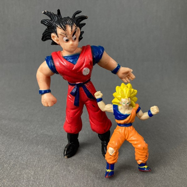 DRAGON BALL | Son Goku | Bundle of 2 PVC figures 10cm /5cm | TOEI 1988 (bigger)