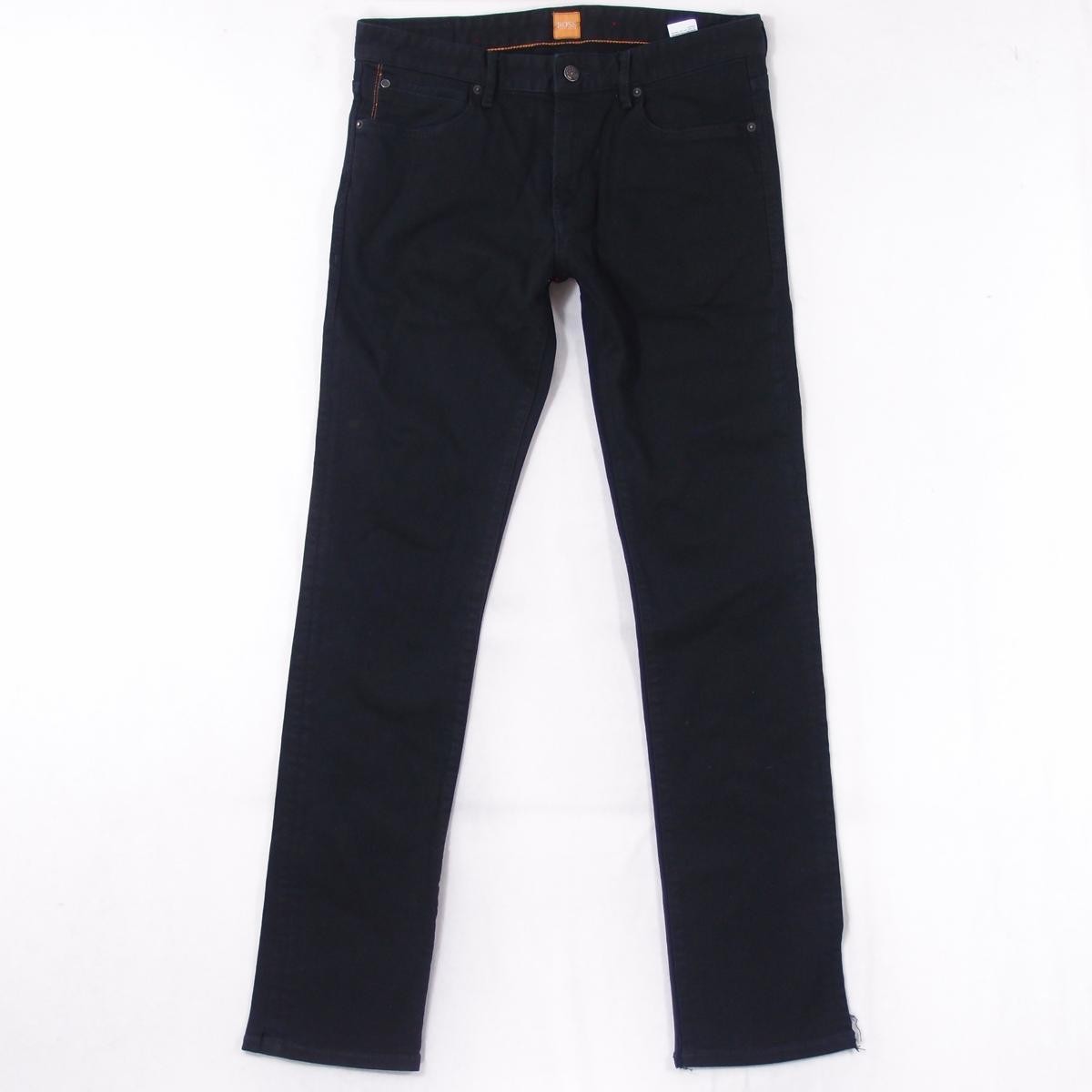 Mens HUGO BOSS ORANGE 24 Stretch Slim Straight Black Jeans W33 L36 thumbnail 8