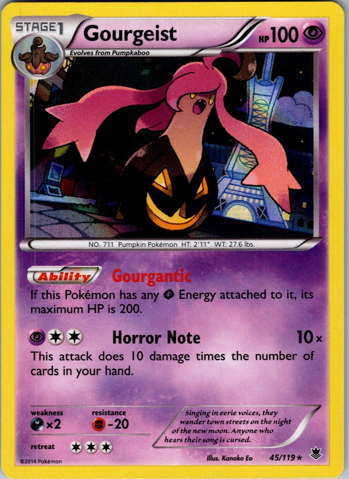 Gourgeist 45/119 Holo Rare Phantom Forces Pokemon LIGHTLY PLAYED