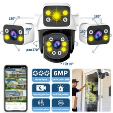 6MP Outdoor WiFi PTZ Camera 10X Zoom Auto Tracking Security CCTV Camera