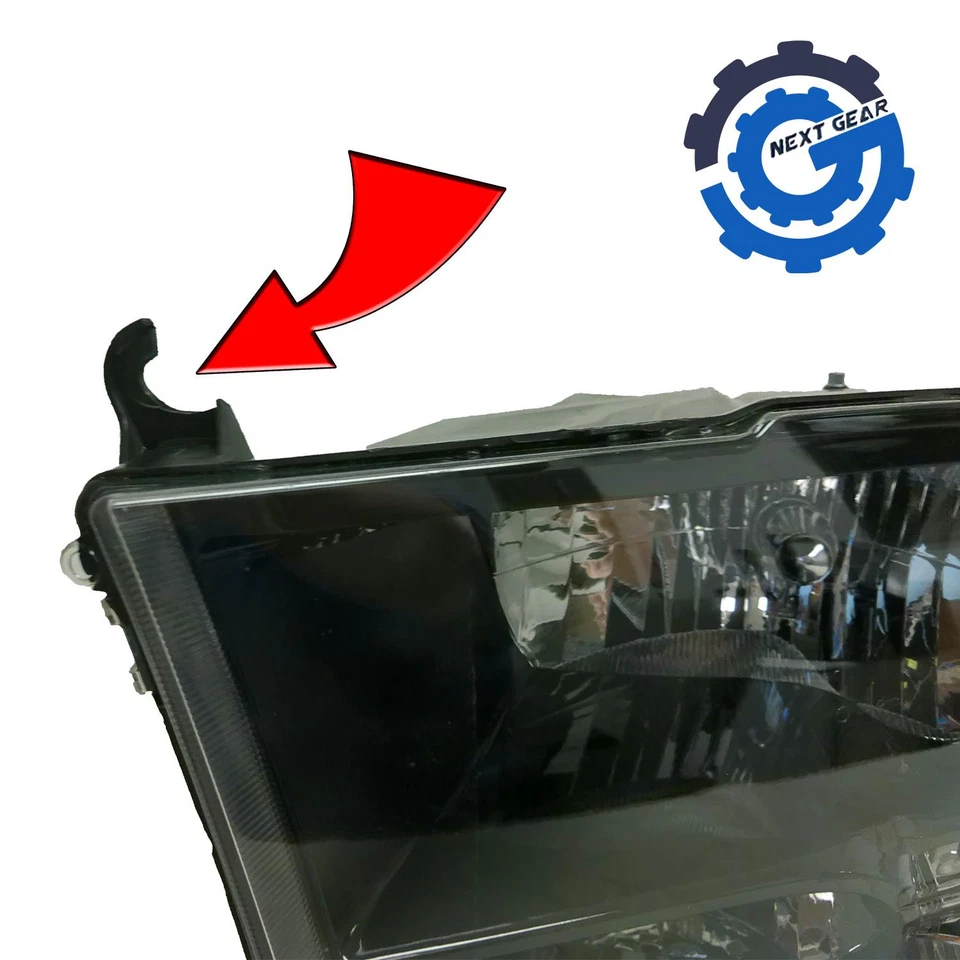OEM Mopar Left Flawed Blacked Out Quad Headlamp for 2013-18 RAM 3500 68270497AE - Image 2 of 4
