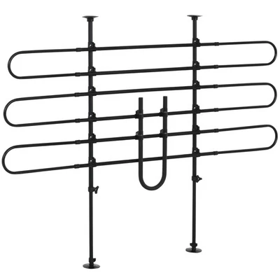 PawHut Grille de Séparation Voiture 135x120cm Noir - Photo 1/4