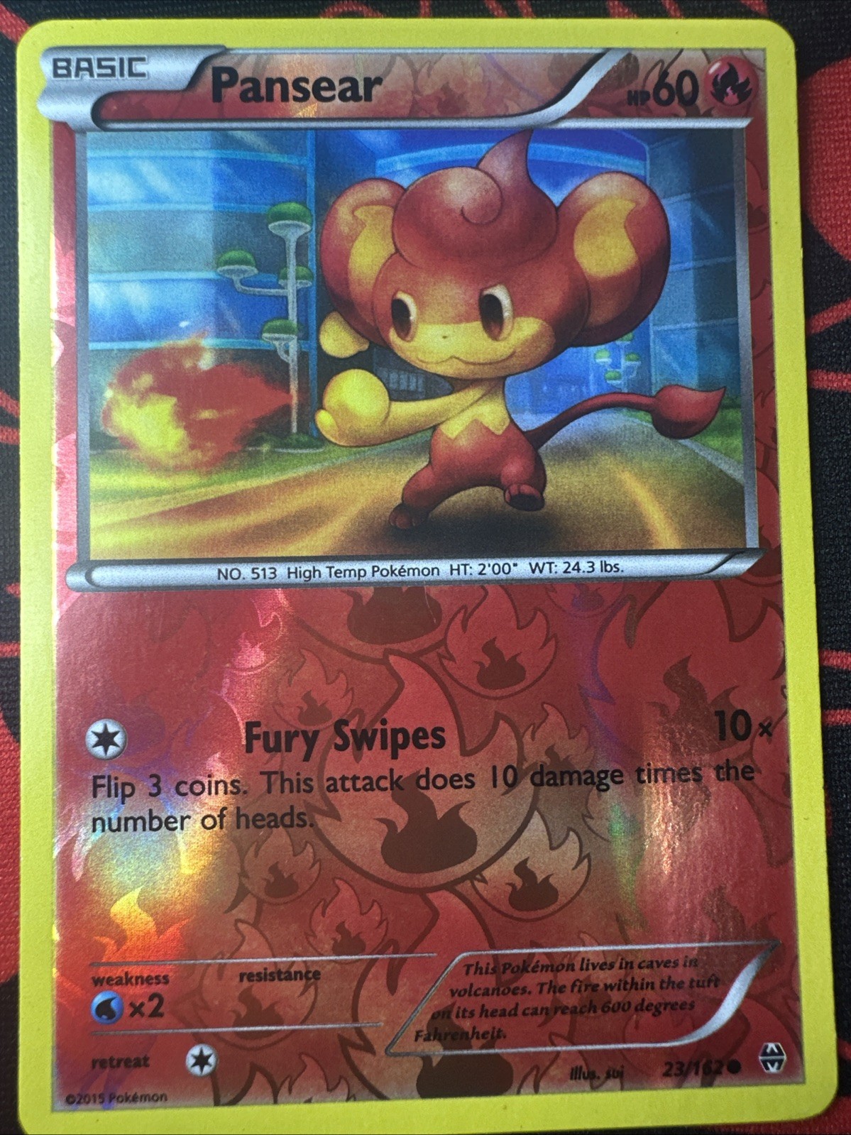 Pokemon Reverse Holo Pansear XY - BREAKthrough 23/162 LP