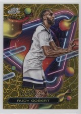 2023 Topps Cosmic Chrome Gold Interstellar Refractor 35/50 Rudy Gobert #75 11oq