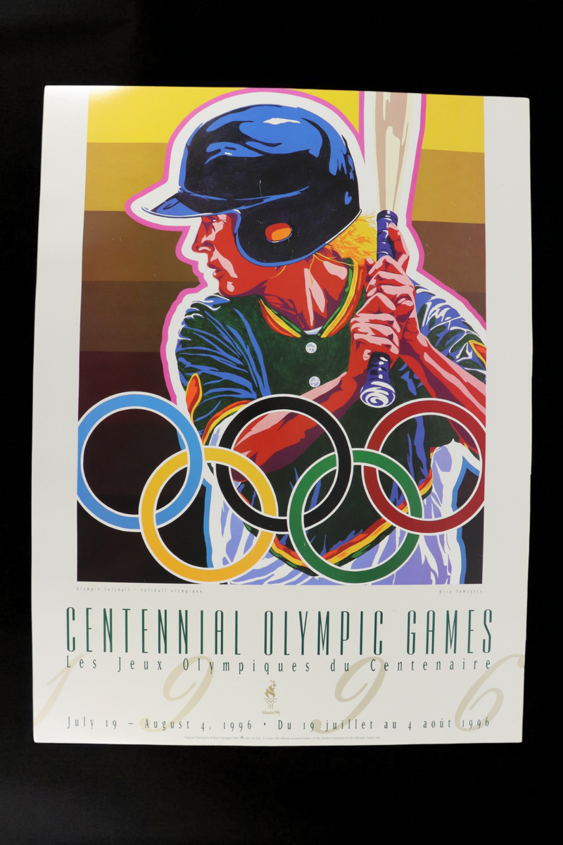 Vintage Official Atlanta 1996 Olympic Games Softball 18x24 Event