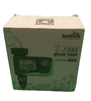 Rainpoint 1-Zone Programmable Water Timer ITV105 Water/Rustproof Brass. Open Box