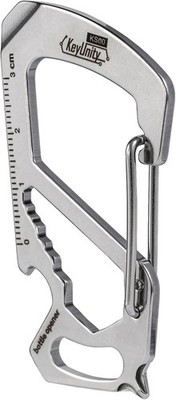 KeyUnity KS00 Schlüsselanhänger Karabiner Clip, Edelstahl Karabiner M