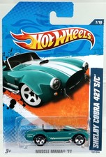 Hot Wheels Shelby Cobra 427 S/C Muscle Mania 2011 Series - V5228 NRFP Green 1:64