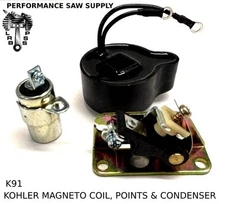 NEW 220435-S, 47-150-01-S POINTS, 220434-S CONDENSER FITS KOHLER K91, JOHN DEERE