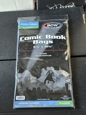 8 packs 800 - BCW Current Modern Resealable 2-Mil Polypropylene Comic Book Bags
