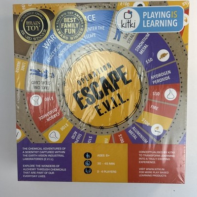 STEM Chemistry Game, Kitki Operation ESCAPE EVIL Educational Board Game
