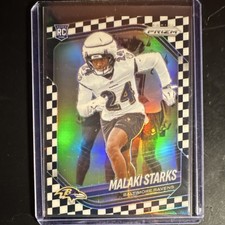 Panini 2025 Prizm Checkerboard Rookie Malaki Starks #310 Baltimore Ravens