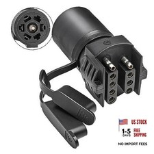 7 Pin Round to 4 and 5 Pin Flat Blade Trailer Adapter, 7 Way to 5 Way Trailer