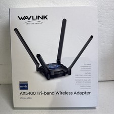 WAVLINK AX5400 Tri-Band Wireless Adapter   WiFi 6E- New