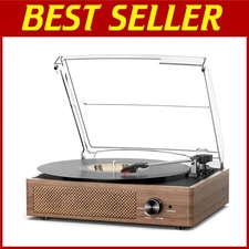 Stylish Wooden Turntable Built-in Speakers