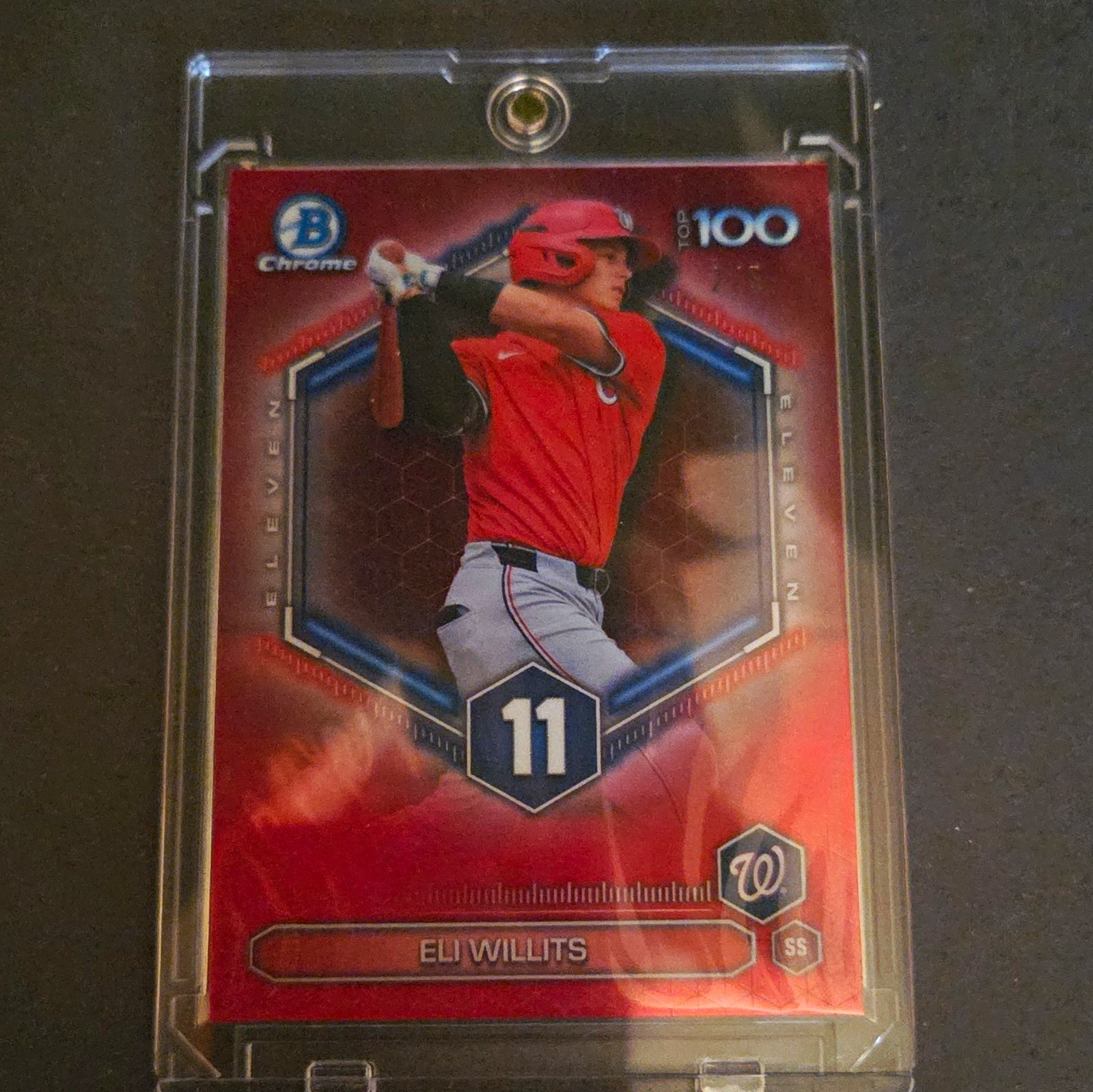Topps 2026 Bowman Scouts' Top 100 Eli Willits RC Nationals #BTP-11 2/5
