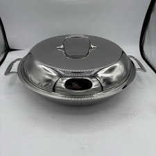 All-Clad Stainless Steel 13” 4 Qt Braiser Pan Paella Frying Skillet & Domed Lid