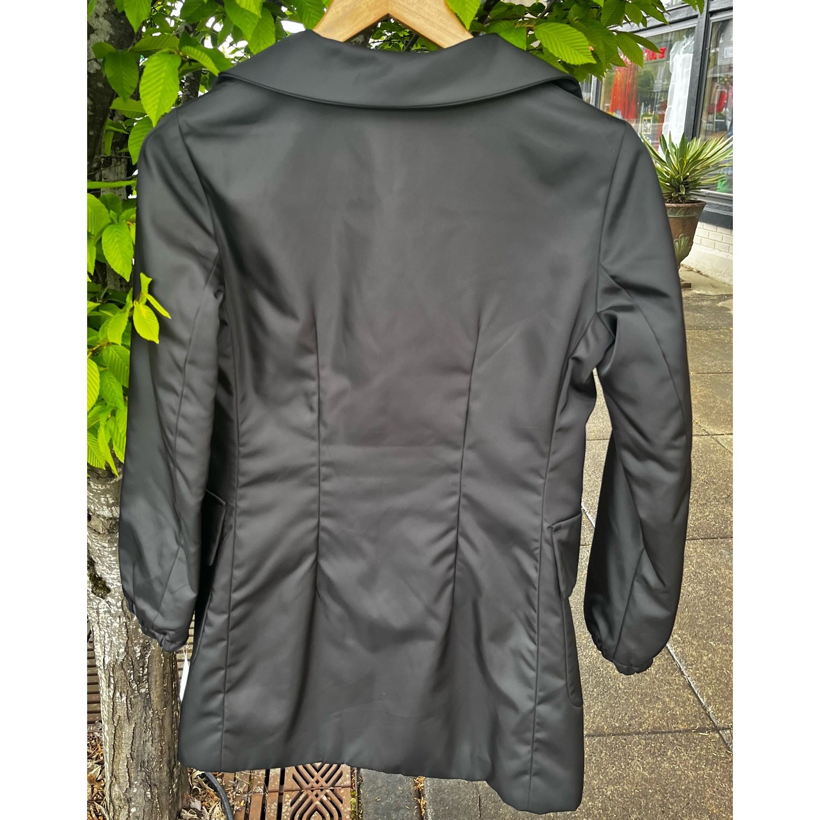 PRADA Black Zip Up Jacket Polyester 2 Pocket Wome… - image 2