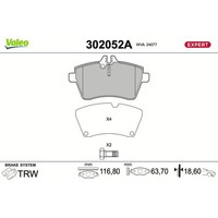 Valeo 302052A Bremsbelagsatz FüR Mercedes Benz A Klasse B W169 W245