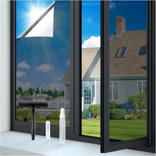 rabbitgoo One Way Window Privacy Film Tint with 3 Tools for Home, Sun Heat UV...
