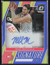 Mike Muscala 2017-18 Donruss Optic Signature Series Blue /25 #41 Atlanta Hawks