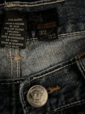 Blue Jeans with yellow crown logo