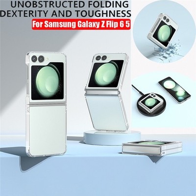 For Samsung Galaxy Z Flip 7 FE 6 5 5G Shockproof Clear Case Transparent Cover