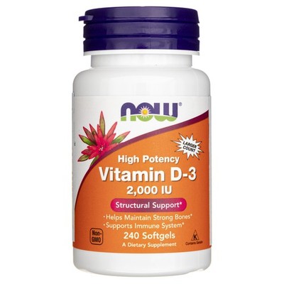 Now Foods Vitamin D3 2000 IU - 240 Weichkapseln